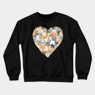 Cute Cats In Heart Shape Crewneck Sweatshirt